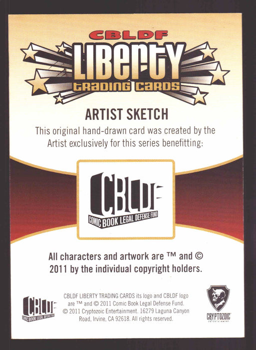 2011 CBLDF Comic Book Legal Defense Fund Liberty Artist Sketch Trading Card   - TvMovieCards.com