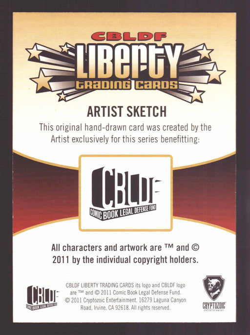 2011 Cryptozoic CBLDF Liberty Artist Sketch Trading Card Bone by Rusty Gilligan - TvMovieCards.com