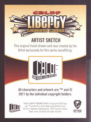 2011 Cryptozoic CBLDF Liberty Artist Sketch Card by James Kochalka - TvMovieCards.com