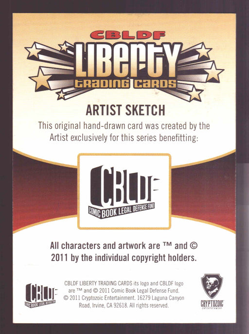2011 Cryptozoic CBLDF Liberty Artist Sketch Card by James Kochalka - TvMovieCards.com