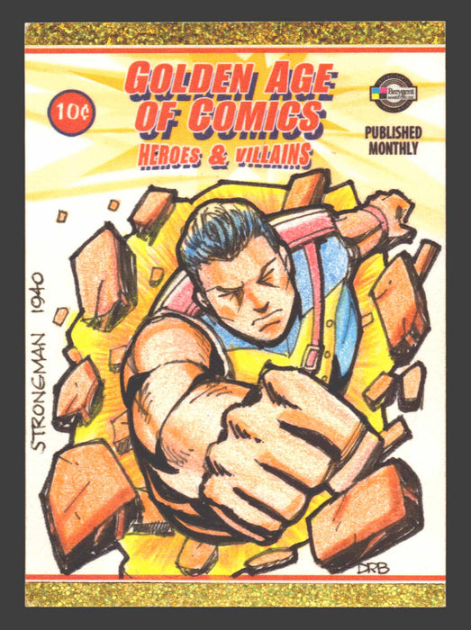 Golden Age of Comics Heroes & Villains Artist Sketch Card Breygent by Dan Borgon - TvMovieCards.com