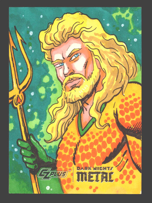 2024 CZX Dark Nights Metal Artist Sketch Trading Card by Darrin Pepe Aquaman - TvMovieCards.com
