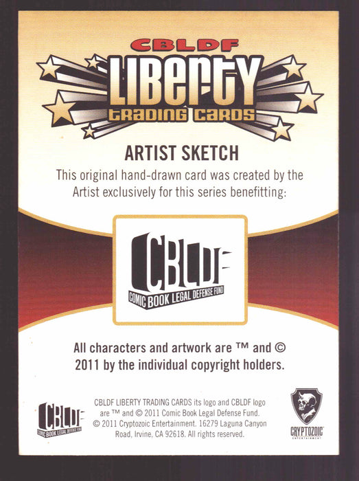 2011 Cryptozoic CBLDF Liberty Artist Sketch Trading Card Bone by Rusty Gilligan - TvMovieCards.com