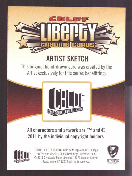 2011 CBLDF Comic Book Legal Defense Fund Liberty Artist Sketch Trading Card - TvMovieCards.com