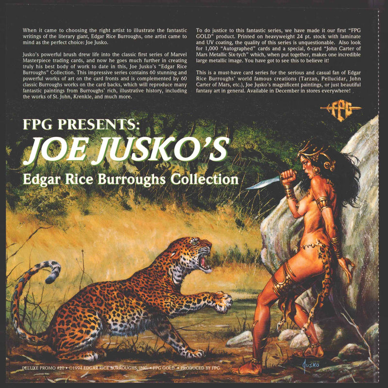 1994 Joe Jusko's Edgar Rice Burroughs Collection Oversized Promo Trading Card FP - TvMovieCards.com