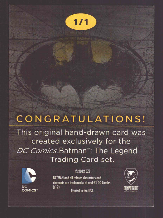 DC Comics Batman: The Legend 2013 Cryptozoic Sketch Card by Michael Kasinger - TvMovieCards.com