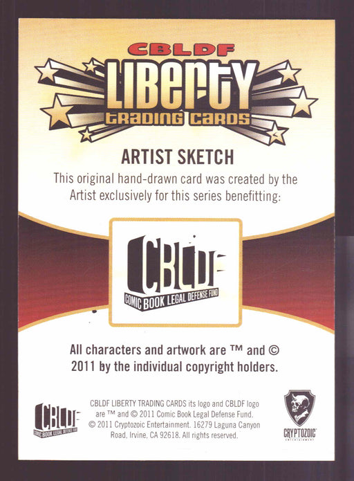 2011 CBLDF Comic Book Legal Defense Fund Liberty Artist Sketch Trading Card   - TvMovieCards.com