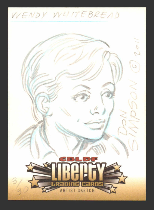 2011 Cryptozoic CBLDF Liberty Artist Sketch Trading Card by Don Simpson   - TvMovieCards.com