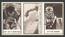 1963 Monster Laffs Midgees Trading Card Panel of 3 Cards #100 #4 #28 - TvMovieCards.com