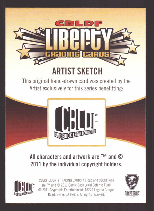 2011 CBLDF Comic Book Legal Defense Fund Liberty Artist Sketch Trading Card   - TvMovieCards.com