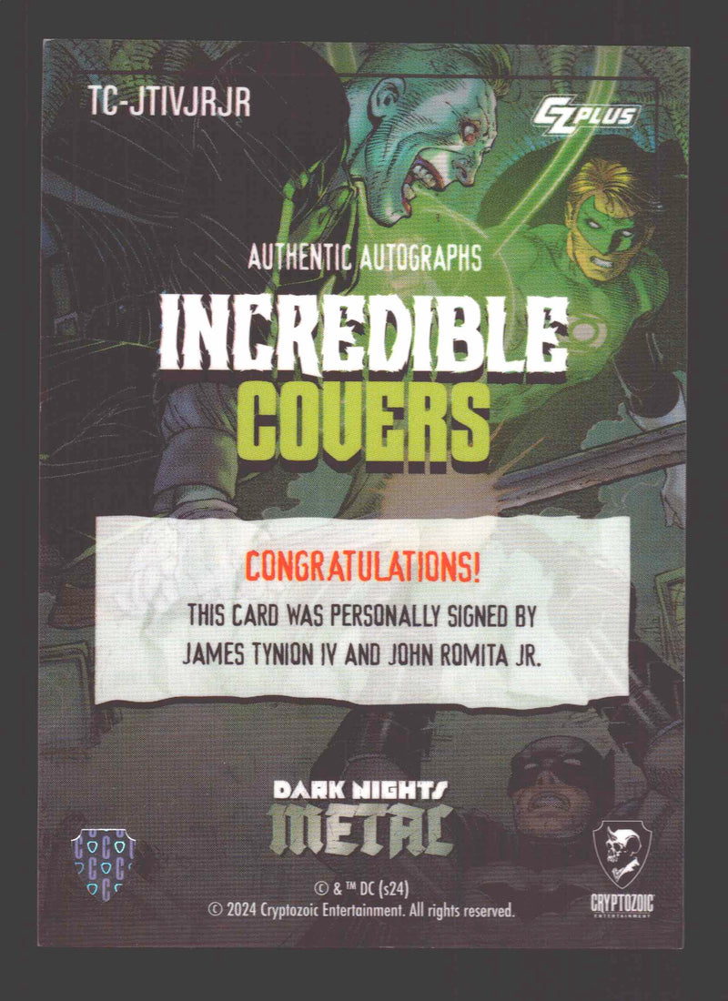 2024 CZX Dark Nights Metal Dual Autograph Card James Tynion IV / John Ramita Jr - TvMovieCards.com