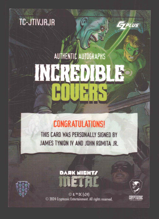 2024 CZX Dark Nights Metal Dual Autograph Card James Tynion IV / John Ramita Jr - TvMovieCards.com
