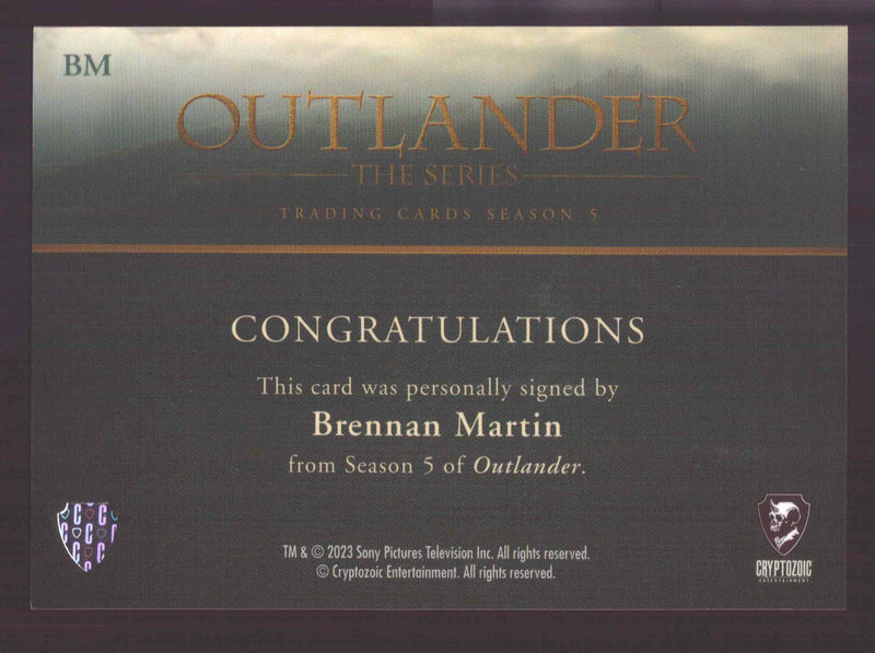 Outlander Season 5 Brennan Martin as Wendigo Donner BM Autograph Card - TvMovieCards.com