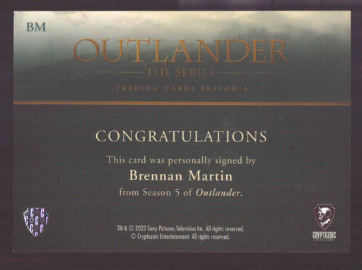 Outlander Season 5 Brennan Martin as Wendigo Donner BM Autograph Card - TvMovieCards.com