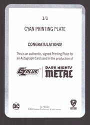 2024 CZX Dark Nights Metal Magenta Printing Plate Autograph Card Jim Lee TF-JL - TvMovieCards.com