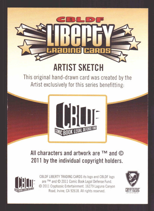 2011 Cryptozoic CBLDF Liberty Artist Sketch Card by Joel Carroll   - TvMovieCards.com