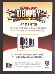 2011 CBLDF Comic Book Legal Defense Fund Liberty Artist Sketch Trading Card - TvMovieCards.com