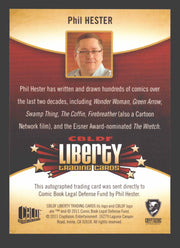 2011 Cryptozoic CBLDF Liberty Artist Phil Hester Autograph Card - TvMovieCards.com