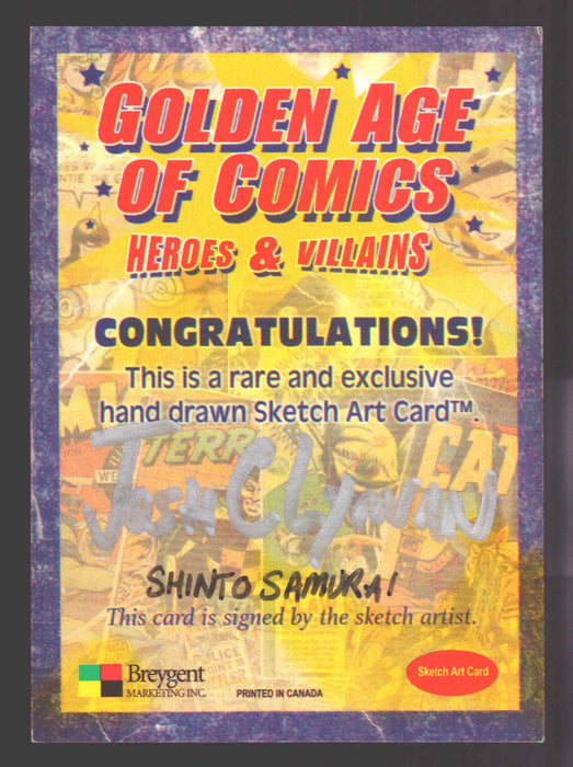 Golden Age of Comics Heroes & Villains Artist Sketch Card Breygent - TvMovieCards.com
