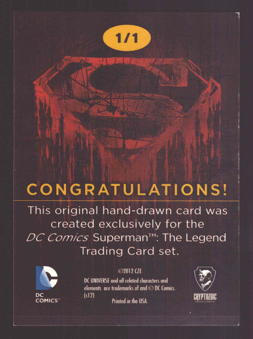 Superman: The Legend 2013 Cryptozoic DC Comics Sketch Card Rainier Lagunsad - TvMovieCards.com