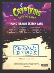 2018 Crypt kins Sketch Trading Card by Gerald de Dios Convention Exclusive - TvMovieCards.com