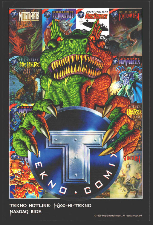 1994 Tekno Comix 2-sided Promo Preview Card Lost Universe Primaster Mike Danger   - TvMovieCards.com