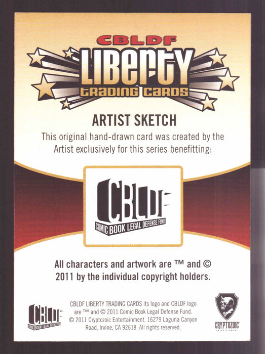 2011 Cryptozoic CBLDF Liberty Artist Sketch Trading Card by Dan Smith - TvMovieCards.com