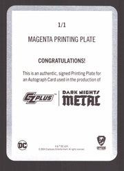 2024 CZX Dark Nights Metal Magenta Printing Plate Autograph Card Jim Lee TC-JL - TvMovieCards.com