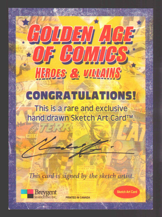 Golden Age of Comics Heroes & Villains Artist Sketch Card Breygent - TvMovieCards.com