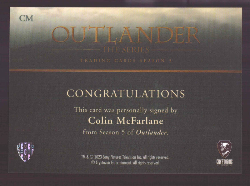 Outlander Season 5 Colin McFarlane as Ulysses CM Autograph Card - TvMovieCards.com
