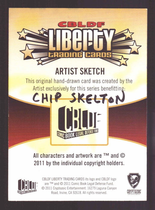 2011 Cryptozoic CBLDF Liberty Artist Sketch Card TERRAN SANDZ by Chip Skelton   - TvMovieCards.com