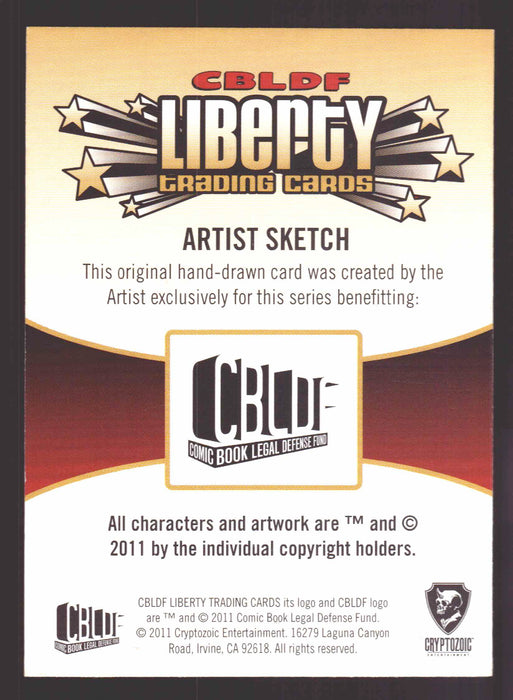 2011 Cryptozoic CBLDF Liberty Artist Sketch Card by Joel Carroll   - TvMovieCards.com