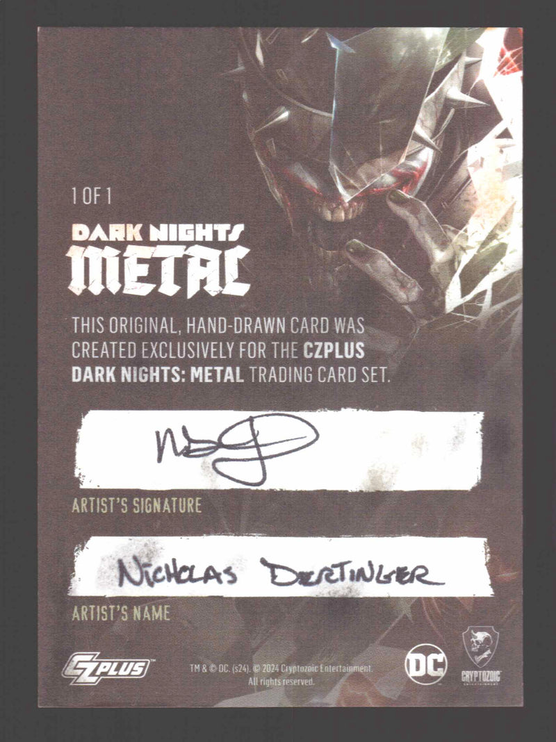 2024 CZX Dark Nights Metal Artist Sketch Trading Card by Nicholas Dertinger - TvMovieCards.com