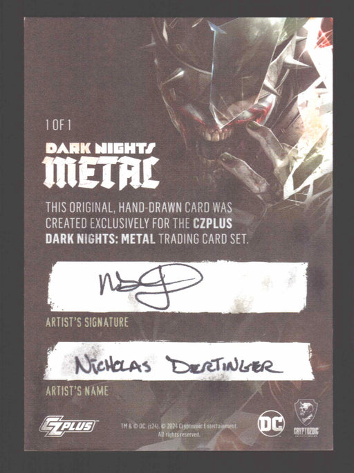 2024 CZX Dark Nights Metal Artist Sketch Trading Card by Nicholas Dertinger - TvMovieCards.com