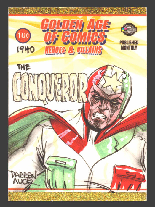 Golden Age of Comics Heroes & Villains Artist Sketch Card Breygent Darren Auck - TvMovieCards.com