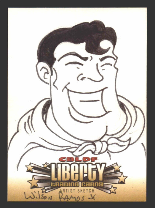 2011 Cryptozoic CBLDF Liberty Artist Sketch Card by Wilson Ramos Jr - TvMovieCards.com