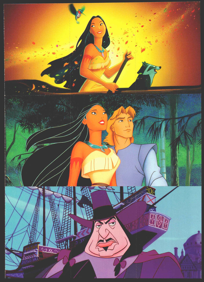 1994 Pocahontas Uncut 9 Card Panel Promo Sheet Skybox Trading Card #1-9   - TvMovieCards.com