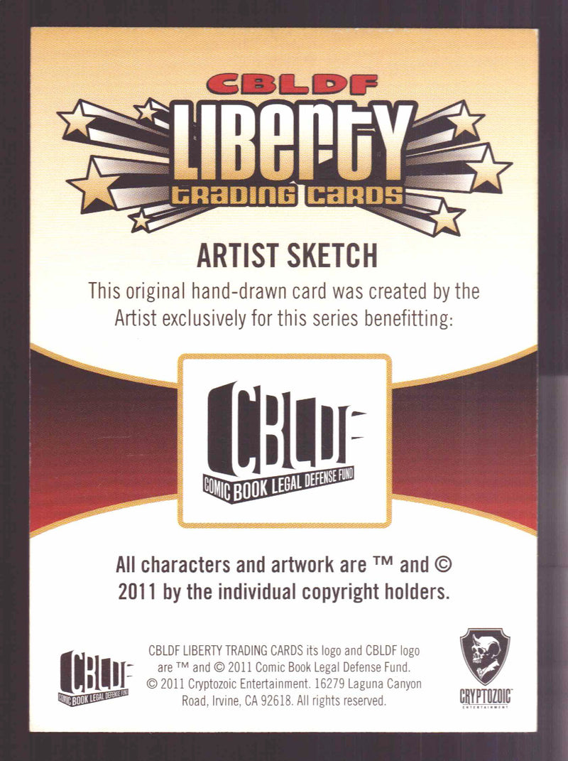 2011 Cryptozoic CBLDF Liberty Artist Sketch Trading Card by Dan Smith - TvMovieCards.com