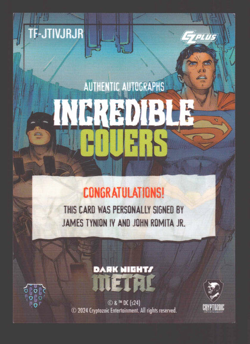 2024 CZX Dark Nights Metal Dual Autograph Card James Tynion IV / John Ramita Jr - TvMovieCards.com