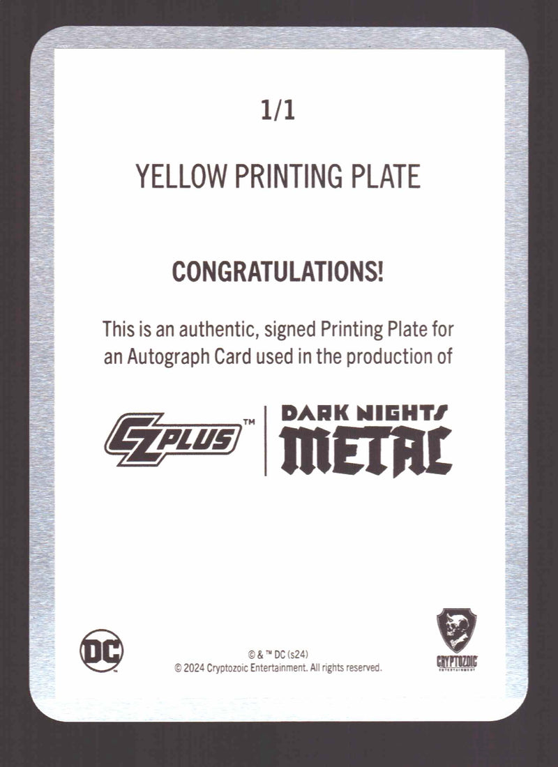 2024 CZX Dark Nights Metal Printing Plate Autograph Card Scott Williams TF-SW - TvMovieCards.com