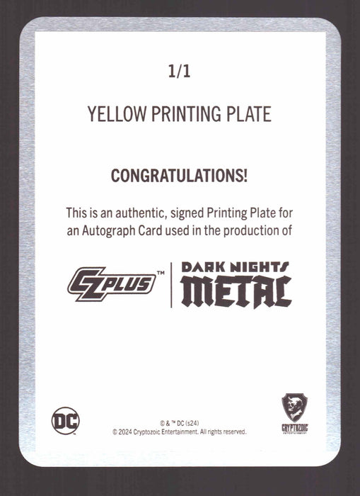 2024 CZX Dark Nights Metal Printing Plate Autograph Card Scott Williams TF-SW