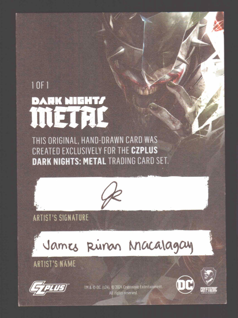 2024 CZX Dark Nights Metal Artist Sketch Trading Card