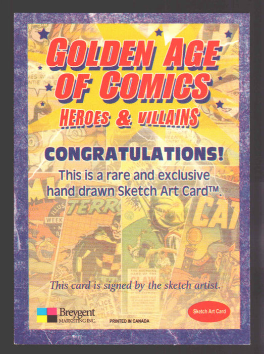 Golden Age of Comics Heroes & Villains Artist Sketch Card Breygent Darren Auck - TvMovieCards.com