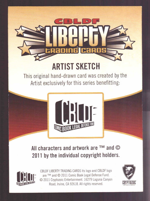 2011 CBLDF Comic Book Legal Defense Fund Liberty Artist Sketch Trading Card - TvMovieCards.com