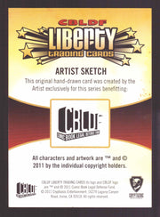 2011 CBLDF Comic Book Legal Defense Fund Liberty Artist Sketch Trading Card   - TvMovieCards.com