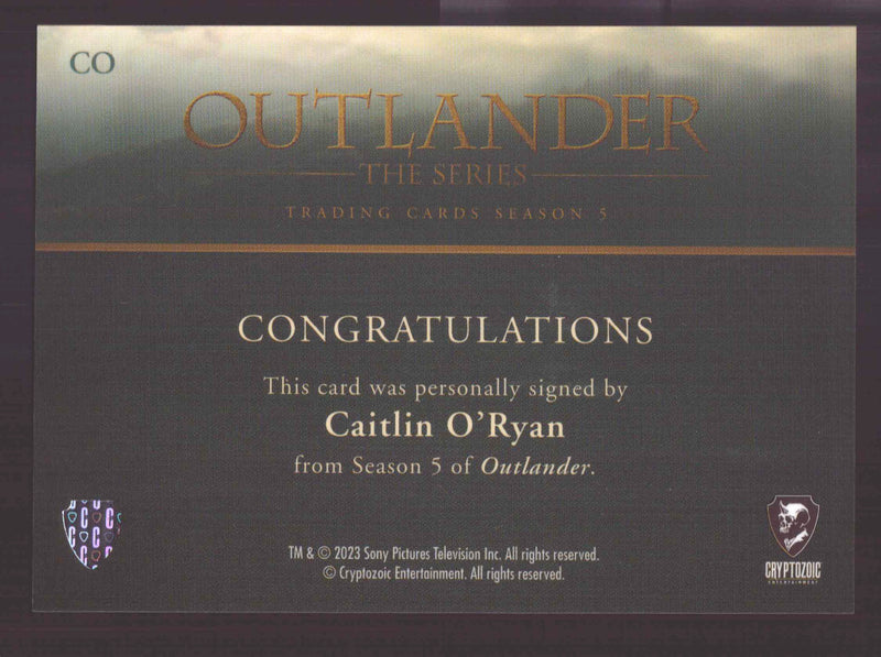 Outlander Season 5 Caitlin O'Ryan as Lizzie Wemyss CO Autograph Card - TvMovieCards.com