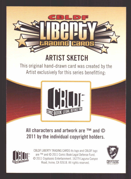 2011 Cryptozoic CBLDF Liberty Artist Sketch Card by Joel Carroll   - TvMovieCards.com