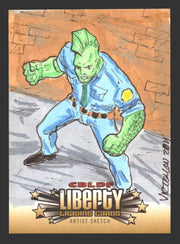 2011 Cryptozoic CBLDF Liberty Artist Sketch Card by Victor "Victomon" Rodriguez   - TvMovieCards.com