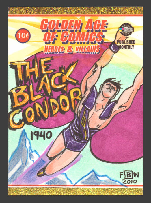 Golden Age of Comics Heroes & Villains Artist Sketch Card Breygent - TvMovieCards.com