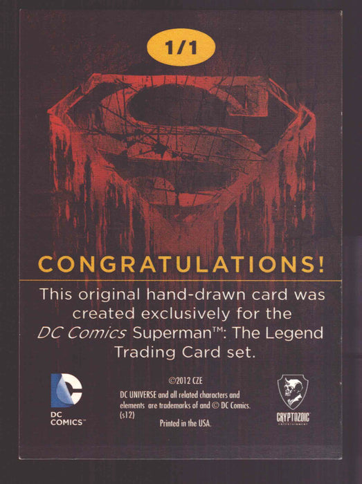 Superman: The Legend 2013 Cryptozoic DC Comics Sketch Card by Thomas Tuomey - TvMovieCards.com